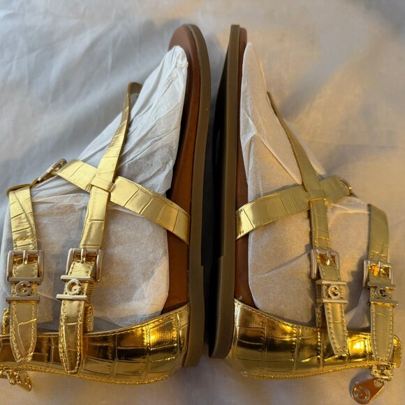 G by GUESS GBG Los Angeles  Caura Gladiator Sandal, Gold  Women Size 7.5   NIB - Picture 3 of 6